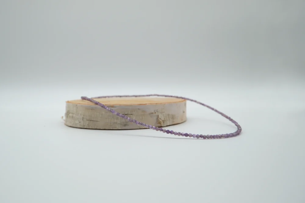 Amethyst Halskette-01 Amethyst facettiert Edelstein-Halskette