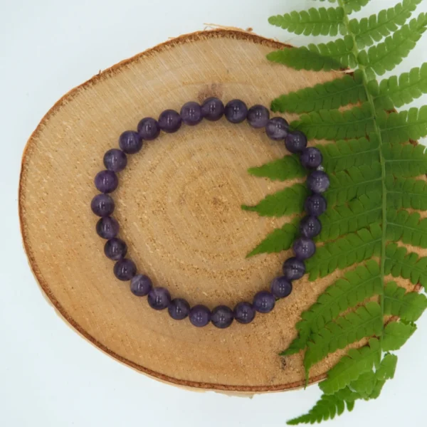 Amethyst Edelstein-Armband 6mm Perlen
