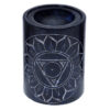Speckstein Chakra blaue Duftlampe