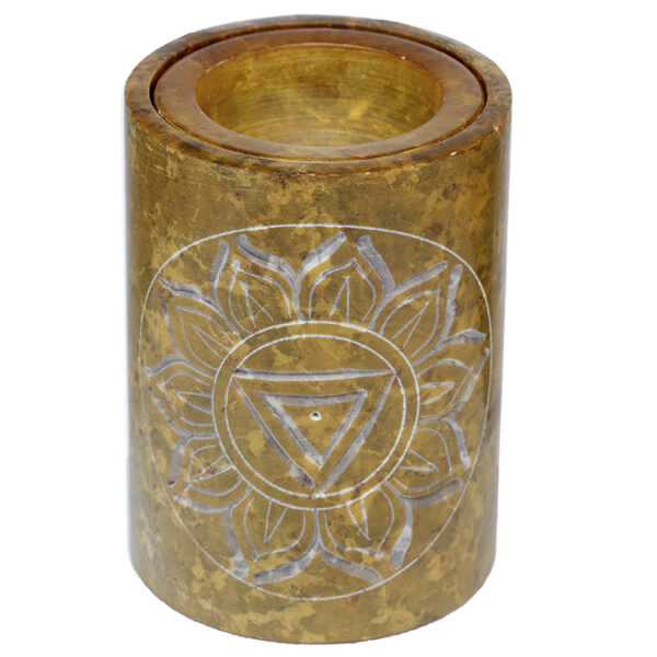 Speckstein gelbe Chakra Duftlampe