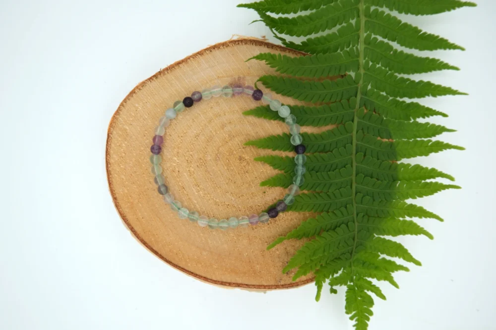 Fluorit 4mm v O Fluorit Edelstein-Armband 4mm Perlen