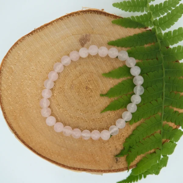 Rosenquarz Edelstein-Armband 6mm Perlen