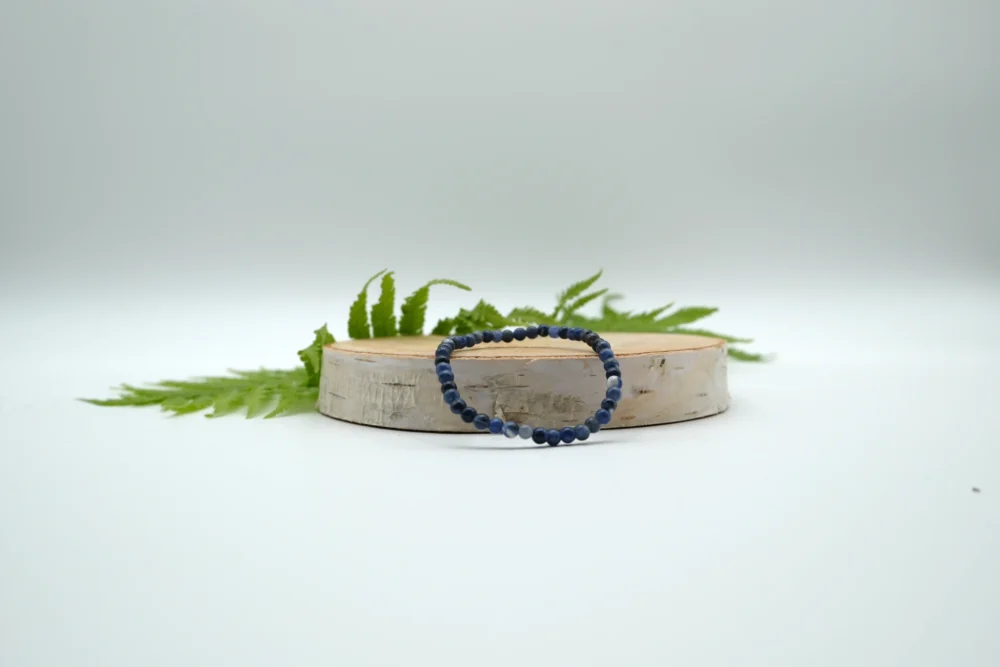 Sodalit 3mm v V Sodalith Edelstein-Armband 3mm Perlen