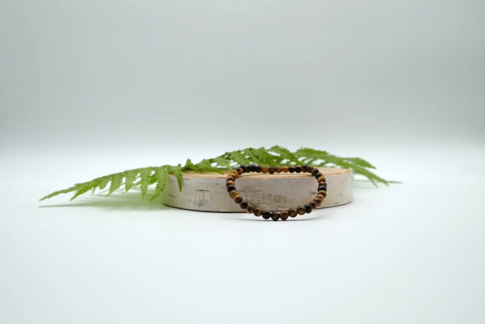 Tigerauge 4mm v V Tigerauge Edelstein-Armband 4mm Perlen