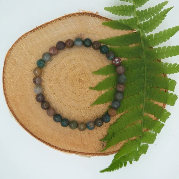 Achat indisch Edelstein-Armband 6mm Perlen