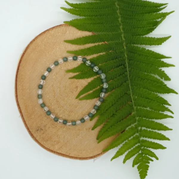 Aventurin-Bergkristall Edelstein-Armband 4mm Perlen
