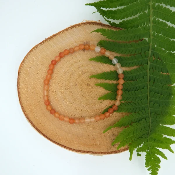 Aventurin naturrot Edelstein-Armband 4mm Perlen