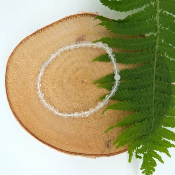 Bergkristall Edelstein-Armband 4mm Perlen
