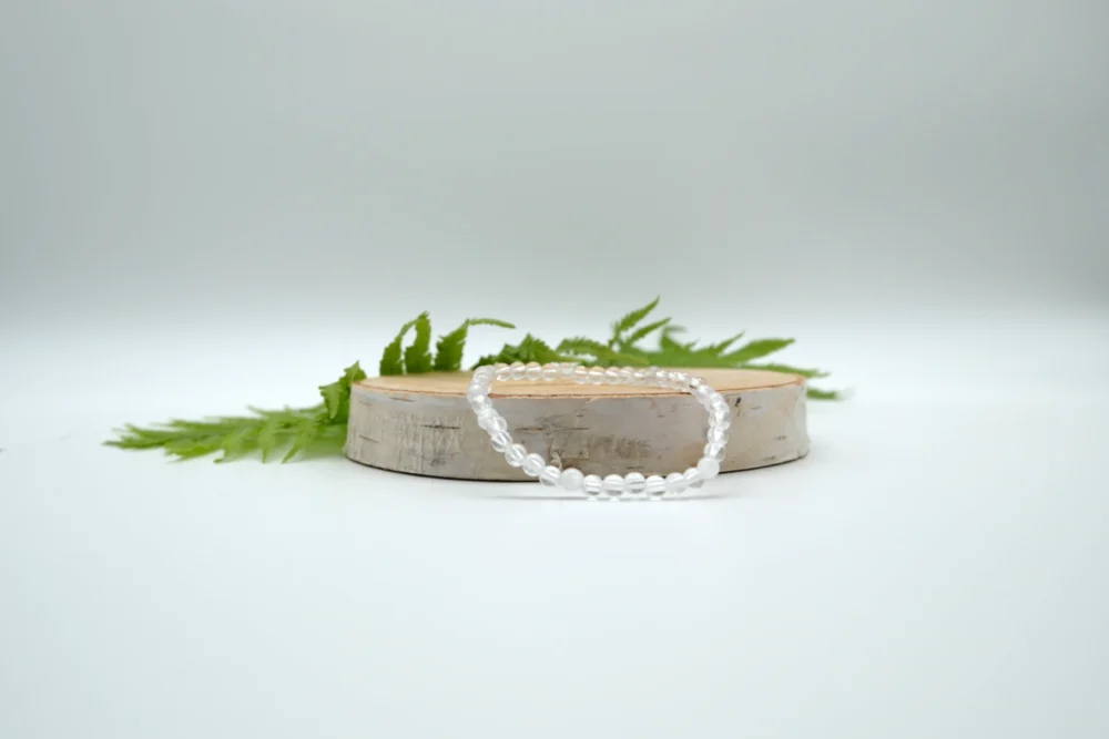 Bergkristall 4mm v V Bergkristall Edelstein-Armband 4mm Perlen
