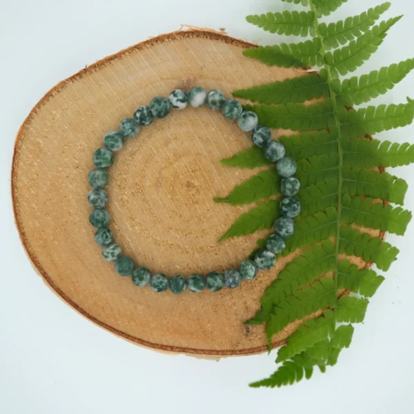 Flecken Jaspis grün Edelstein-Armband 6mm Perlen