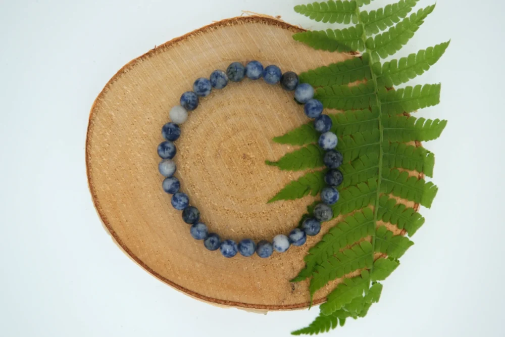 Flecken Jaspis blau v O Flecken Jaspis blau Edelstein-Armband 6mm Perlen