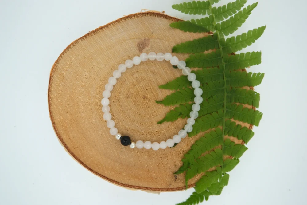 Jade Malaysia mit Turmalin schwarz v O Malaysia Jade-schwarzer Turmalin Edelstein-Armband 4mm Perlen