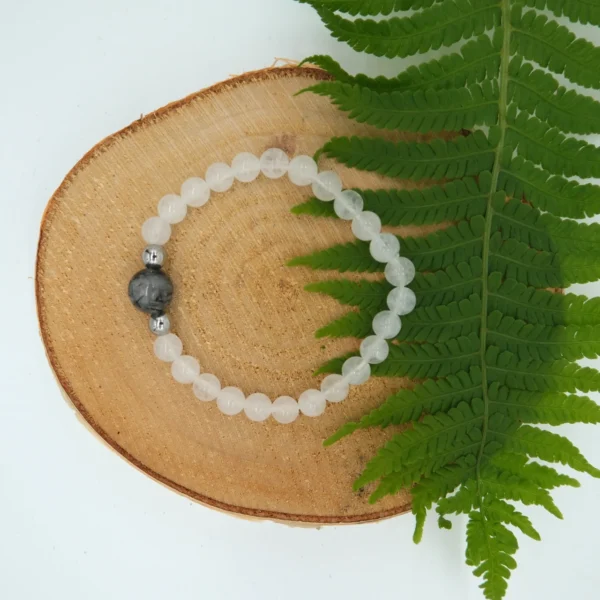 Malaysia Jade-Rutilquarz Edelstein-Armband 6mm Perlen
