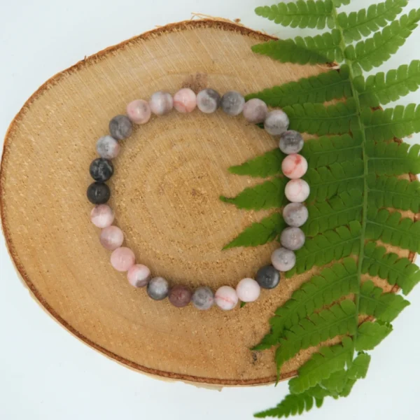 Zebra Jaspis Edelstein-Armband 6mm Perlen