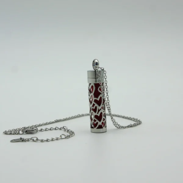 Aroma-Halskette Edelstahl Herzen