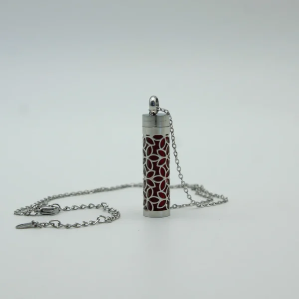 Aroma-Halskette Edelstahl Blume