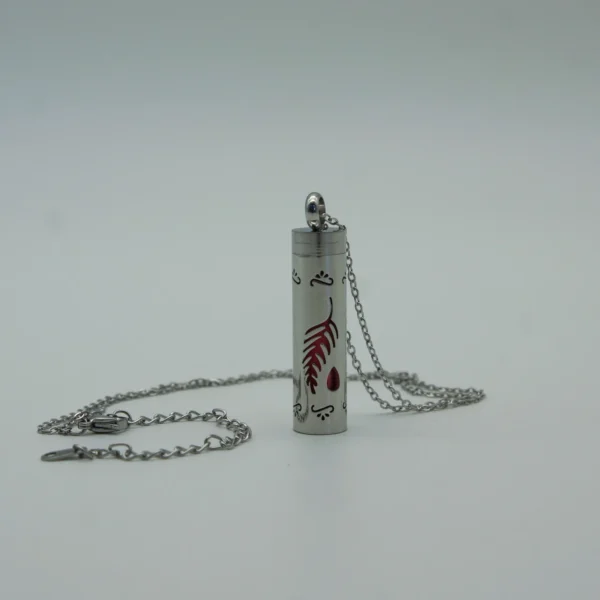 Aroma-Halskette Edelstahl Blatt