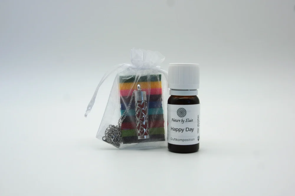 Aroma-Halskette Herz Set mit Happy Day