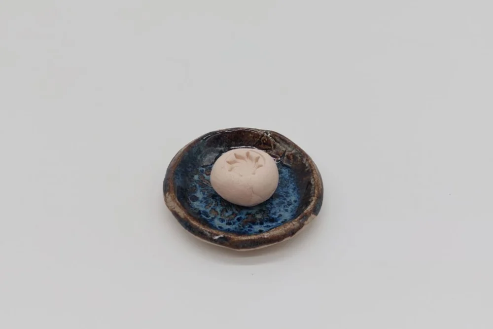 Duftstein aus Ton dunkel blau