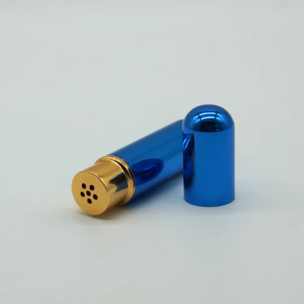 Inhalierstift Glas-Alu blau