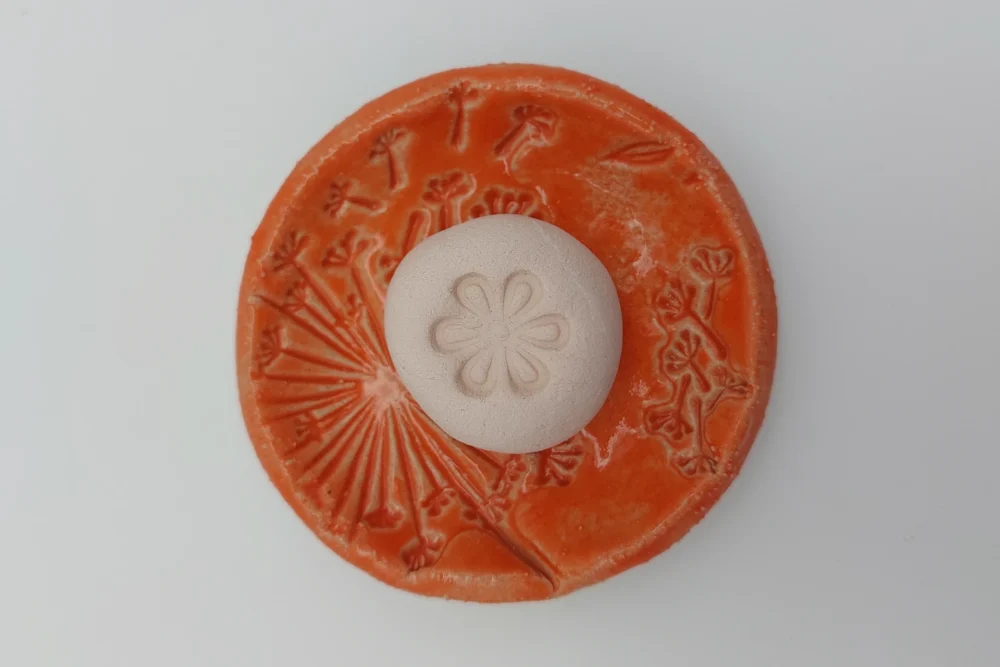 Duftstein aus Ton orange