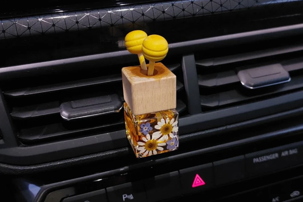Mini Bedufter Auto Alles Liebe Set Mini Auto und Raumbedufter mit echter Rose