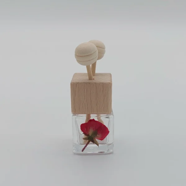 Rose Mini Auto und Raumbedufter mit echter Rosenblüte