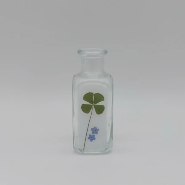 Glücksklee Vergissmeinnicht Glücksklee Vergissmeinnicht Vase mit echten Blumen